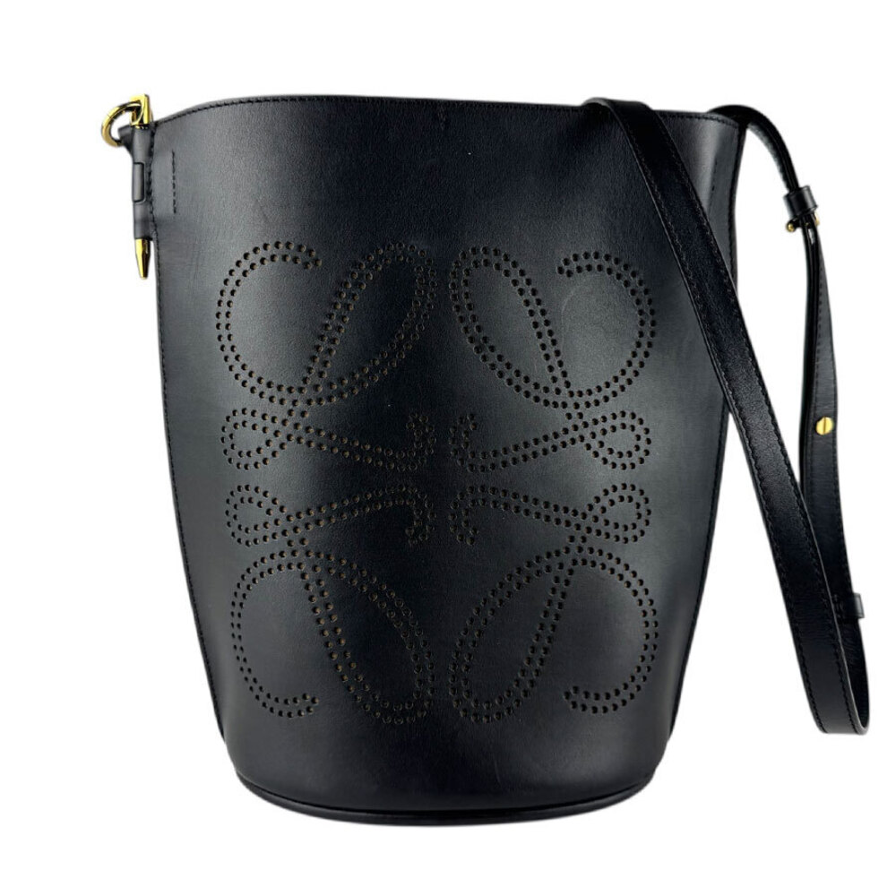 Loewe Gate Bucket Shoulder Bag Leather Black